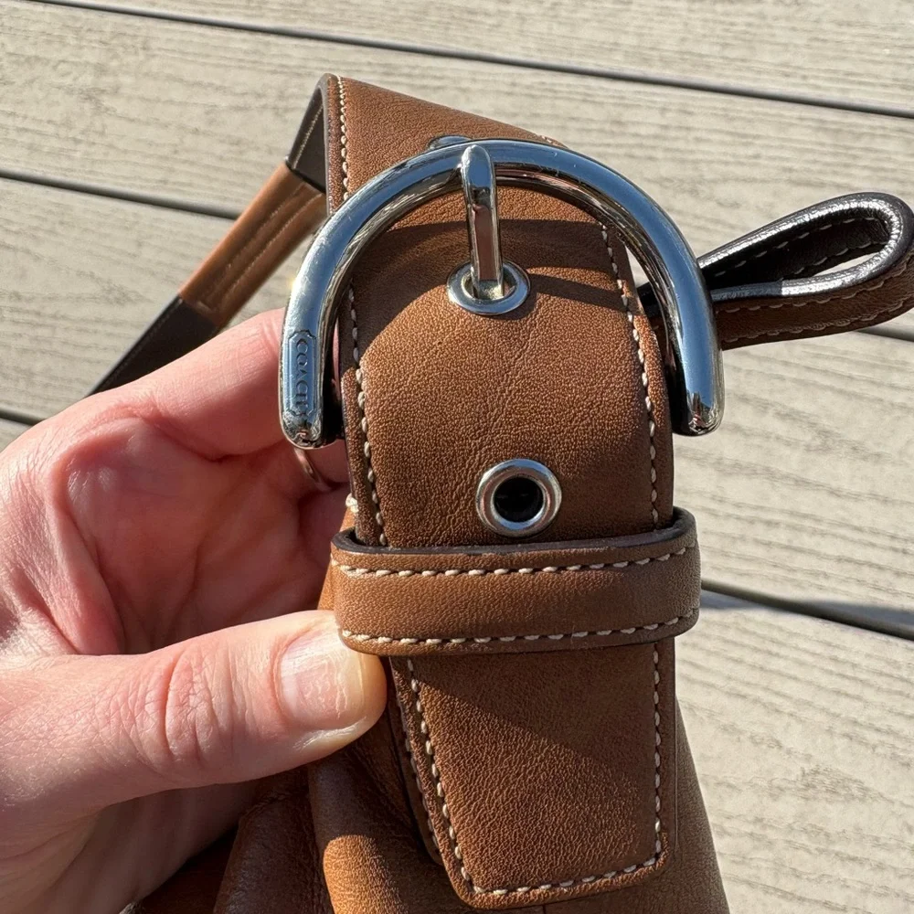 Coach Y2K Vintage Soho Leather Hobo Shoulder Bag Brown - Picture 3 of 7